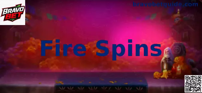 Demonstração visual do recurso Fire Spins em slots temáticos