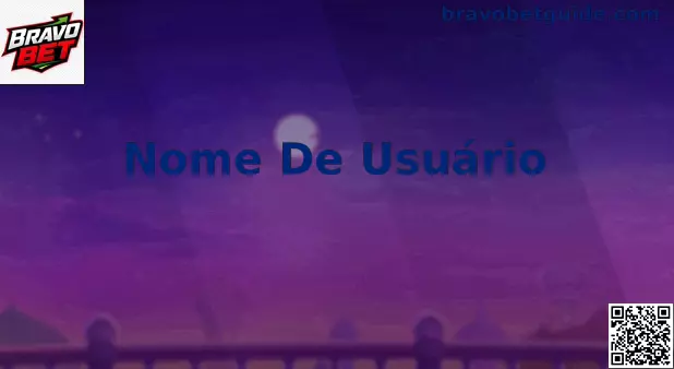 Interface de Cadastro de Nome de Usuário Bravo Bet